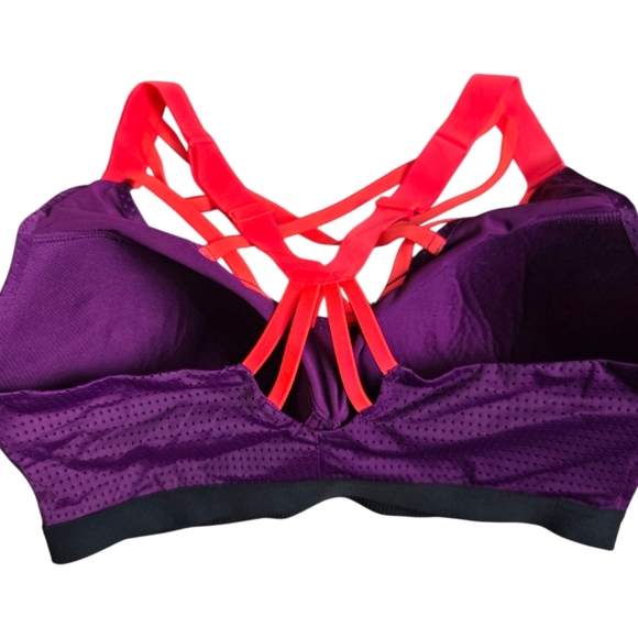 NWOT Victoria's Secret VSX Sport Bra, Purple/Coral, Size 36DD - Picture 3 of 10